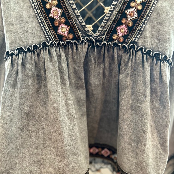 Free people blouse baby doll size large UNIQUE 😉 - Picture 14 of 16